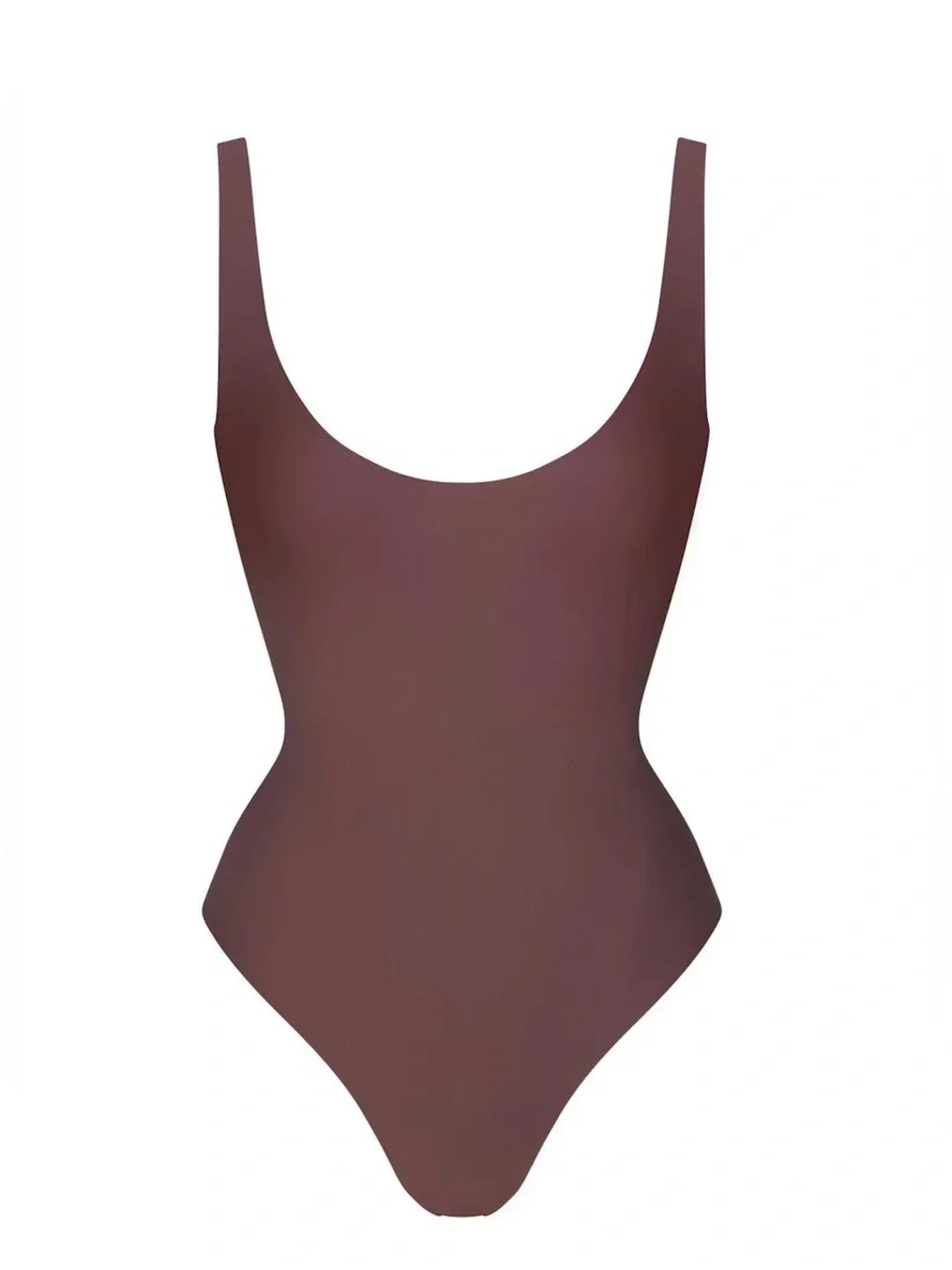 NWT SKIMS Scoop Low Back Thong Bodysuit In Cocoa Sz M